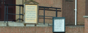 Church notice board